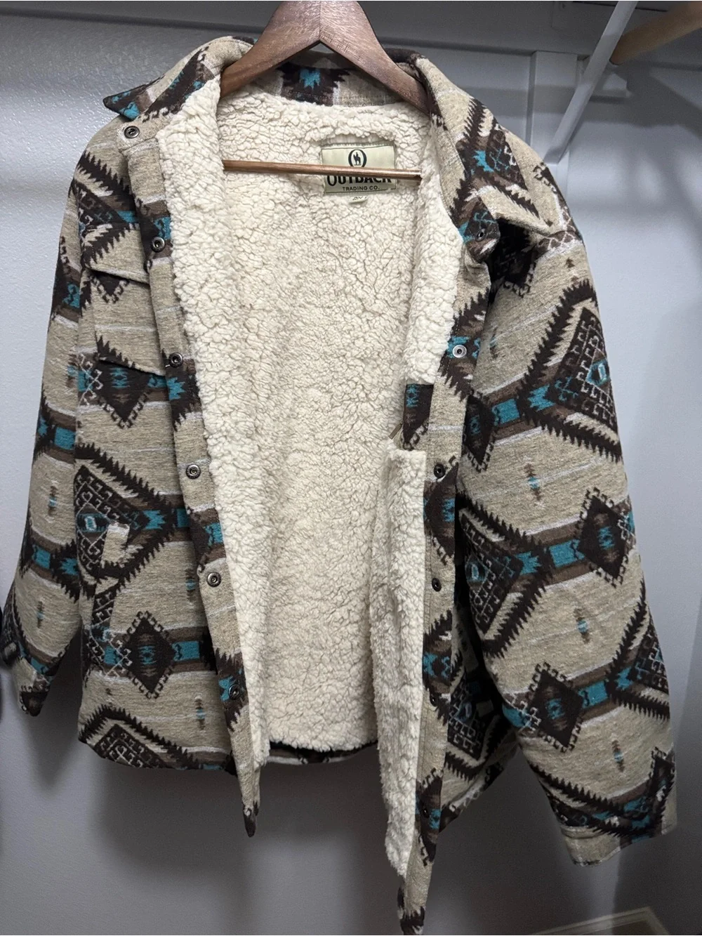 Outback Trading Co Women's Aztec Sherpa Lined Jacket - Picture 2 of 6